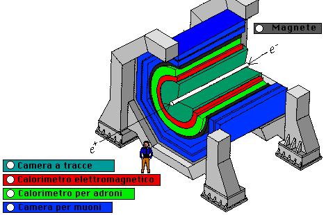 Esperimento ai collider Struttura a cipolla Tracciatori Calorimetro per elettroni e fotoni