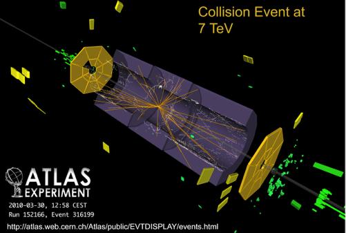 ATLAS registra le prime collisioni protone-protone a 7 TeV il 30