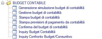 Budget Il modulo fornisce uno strumento per la determinazione del budget di un periodo indicato