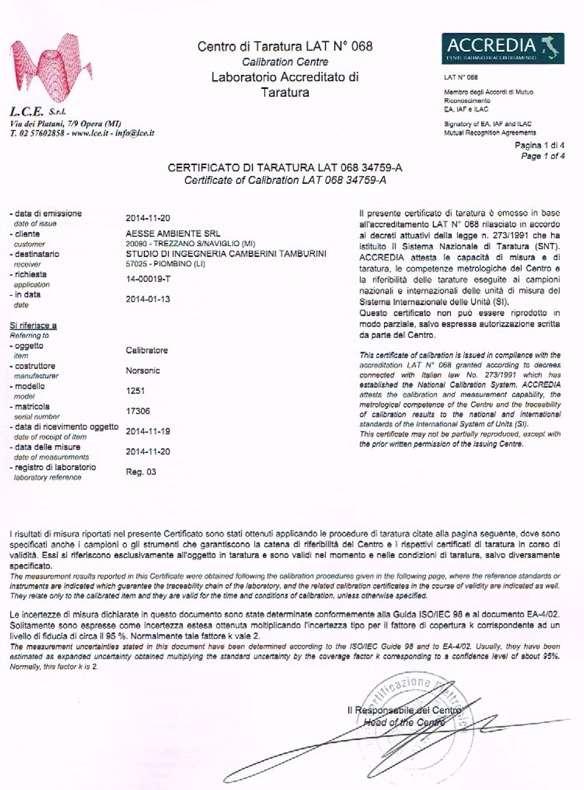 Pagina 28 di 29 Certificato di