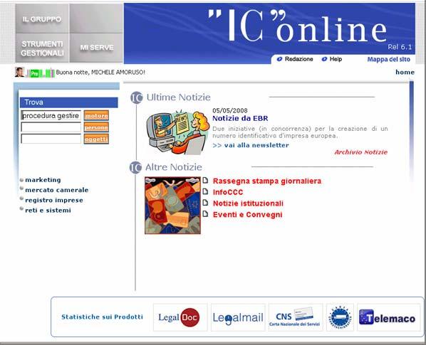 l'intranet di InfoCamere ricerca