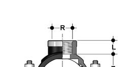 Dimensioni UFM La presa a staffa leggera in polipropilene UFM può essere installata su tubi in: PE serie metrica in accordo a: ISO 11922, DIN 8072, DIN 8074, UNI EN