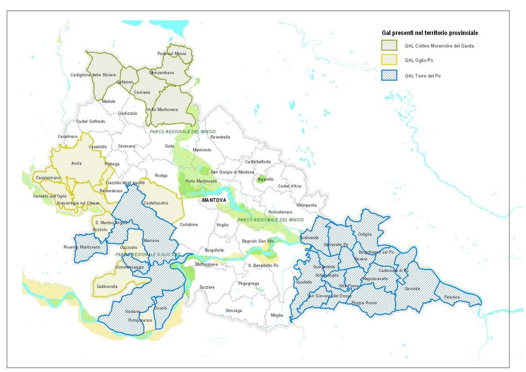 GAL sul territorio Mantovano 37 Comuni Mantovani interessati alla