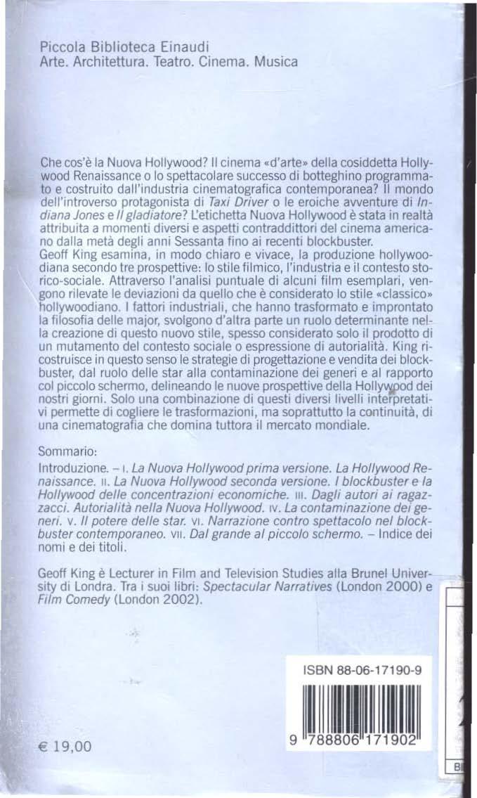 Piccola Biblioteca Einaudi Arte. Architettura. Teatro. Cinema. Musica Che cos'è la Nuova Hollywood?