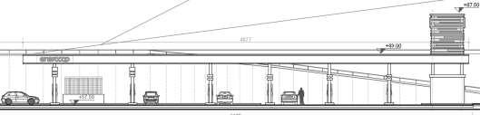 Figura 3: Tracciamento nuovo muro in rosso IMPIANTO DISTRIBUZIONE CARBURANTE Il Progetto prevede l installazione di n.