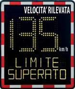 3 display h 30 cm (scritta 8 caratteri alfanumerica) Colore display: rosso; verde Controllo luminosità: dinamico o fisso Alimentazione: 12 V dc Sensore: doppler radar 24Ghz