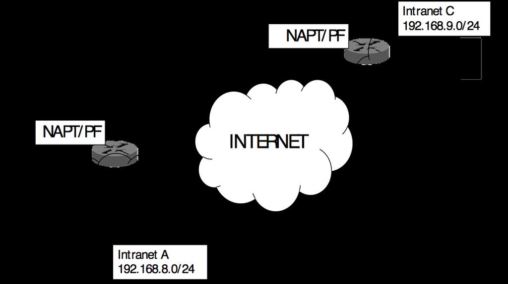 4 Domande (9 punti) Q1 Nella rete in figura sono configurati opportuni meccanismi di address translation secondo quanto indicato (NAPT=Network Address and Port Translator; PF=Port Forwarding).
