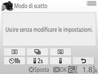 Per Usare Descrizione Premere 4 per ritornare al display precedente.