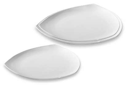 ARTE NEL PRESENTARE White porcelain and New Bone China dinner plates of different shapes,