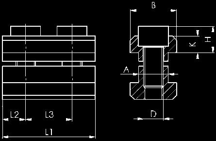 In questo modo è possibile raggiungere altezze di bloccaggio più basse. Cava H min. H max.