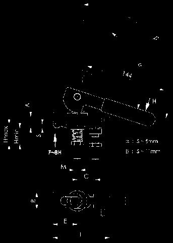 40 45 34-66 125 M16 1400 Gli attrezzi di fissaggio ad eccentrico sono