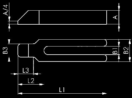 Staffe Nr. 6315GN Staffe a forcella con nasello Acciaio da bonifica verniciato. B1 L1 per vite di bloccaggio metr.