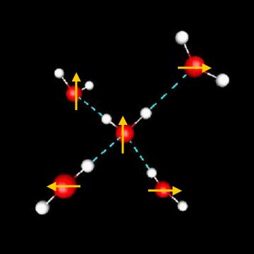 La regola del ghiaccio (Bernal-Fowler (1933)) Ordine locale tetraedrico: Donatori (D) a Accettori (A) La regola del ghiaccio: 2D + 2A La regola del ghiaccio origina