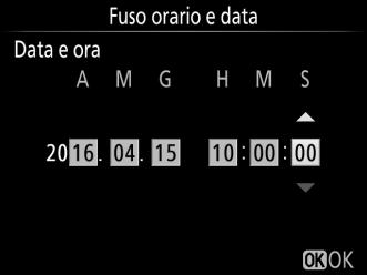 q w Selezionare il fuso orario Selezionare un formato data e r Selezionare l'opzione ora legale Impostare ora e data (si noti