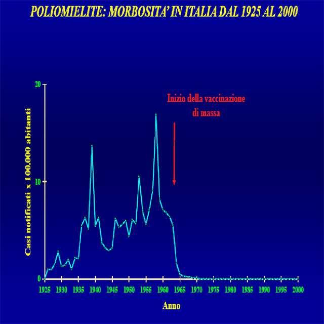 Fonte: VaccinarSì - Società Italiana d Igiene Medicina Preventiva e Sanità Pubblica Nei Paesi industrializzati, prima dell'introduzione delle campagne di vaccinazione negli anni Sessanta, le epidemie