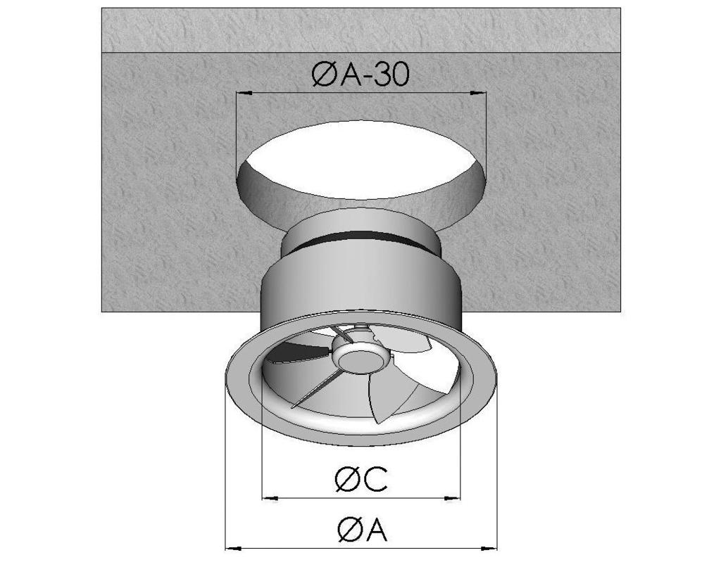 DIMENSIONI Dimensioni in sezione R41P R41K Dimensioni in 3D ØN (mm) 160 200 250 315 400 500 630 ØA (mm)
