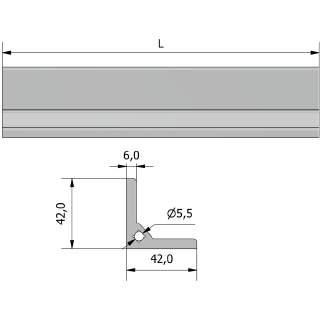 PROFILATO SQUADRE AL INFO COMMERCIALI HC001 lega dura di alluminio Disponibile in