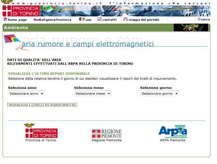 cgi Arpa Piemonte mette inoltre a disposizione sul proprio sito una