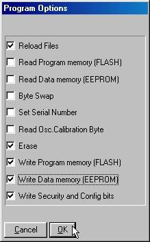 la EEPROM e i bit di configurazione.