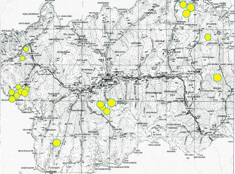 Mappa geomorfologica di localizzazione dei