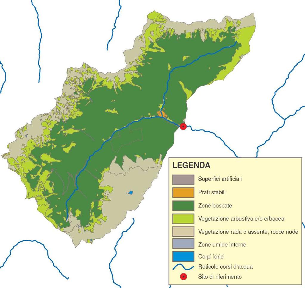 Torrente VANOI CLASSE COPERTURA CODICE AREA (M2) % Case singole 1130 12499 0,02% Reti stradali 1221 69092 0,11% USO ARTIFICIALE 0,13% AGRICOLTURA INTENSIVA 0,0% Prati stabili 2310 92480 0,15%