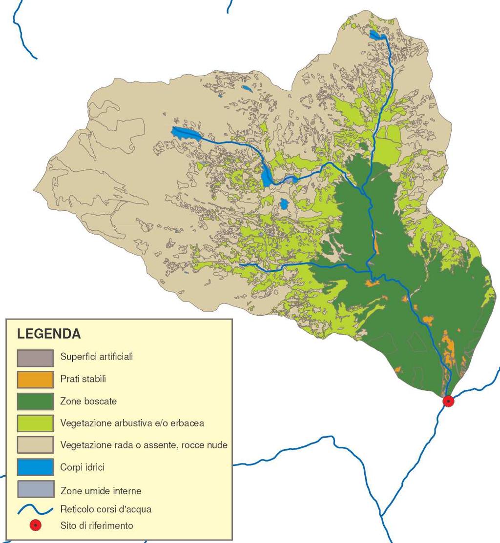 CLASSE COPERTURA Torrente Tessuto SARCA urbano discontinuo di NAMBRONE CODI CE 1120 AREA (M2) 8441 % 0,02% Case singole 1130 8223 0,02% Reti stradali 1221 36620 0,09% Stazioni/servizi per impianto a