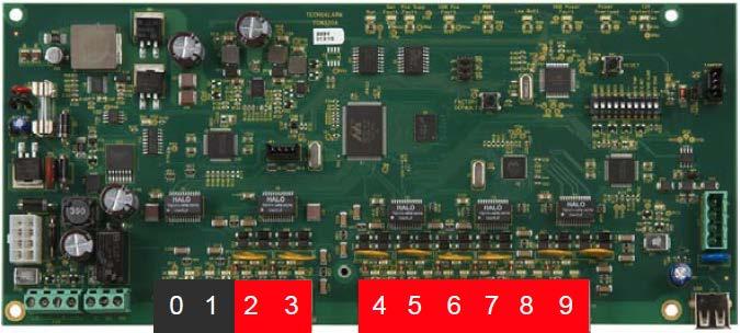 FEBBRAIO 2018 TECNOSWITCH MODALITÀ DI FUNZIONAMENTO STAND-ALONE 2. COLLEGAMENTO CON LA CENTRALE DI ALLARME: Collegare il connettore indicato con E al BUS RS485 della centrale. E 3.