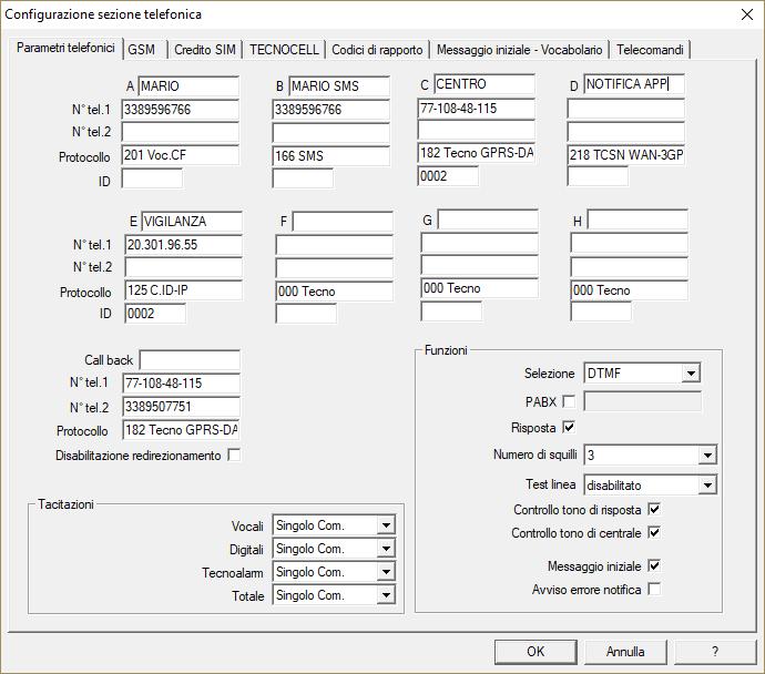 FEBBRAIO 2018 PROGRAMMAZIONE PARAMETRI CENTRALE E TECNOCELL 3: 3 Comunicatore A VOCALE