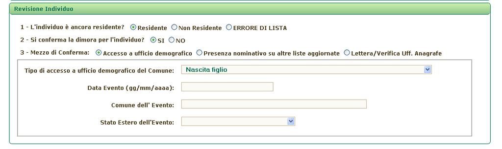 Nel caso in cui si documenta l accesso all ufficio demografico per nascita di un figlio o per matrimonio si deve indicare anche