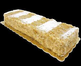 Tranci Long cakes TRANCIO MILLEFOGLIE Pasta sfoglia e Pan di Spagna con crema pasticcera e amarene.