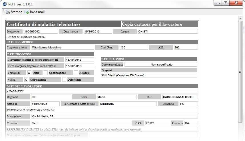 Protocollo del certificato 3.