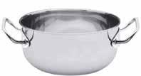 PENTOLAME 18/10 FONDO ALLUMINIO Cucina Gas Casseruola 1 manico con becco Saucepan 1 handle with beak Art.