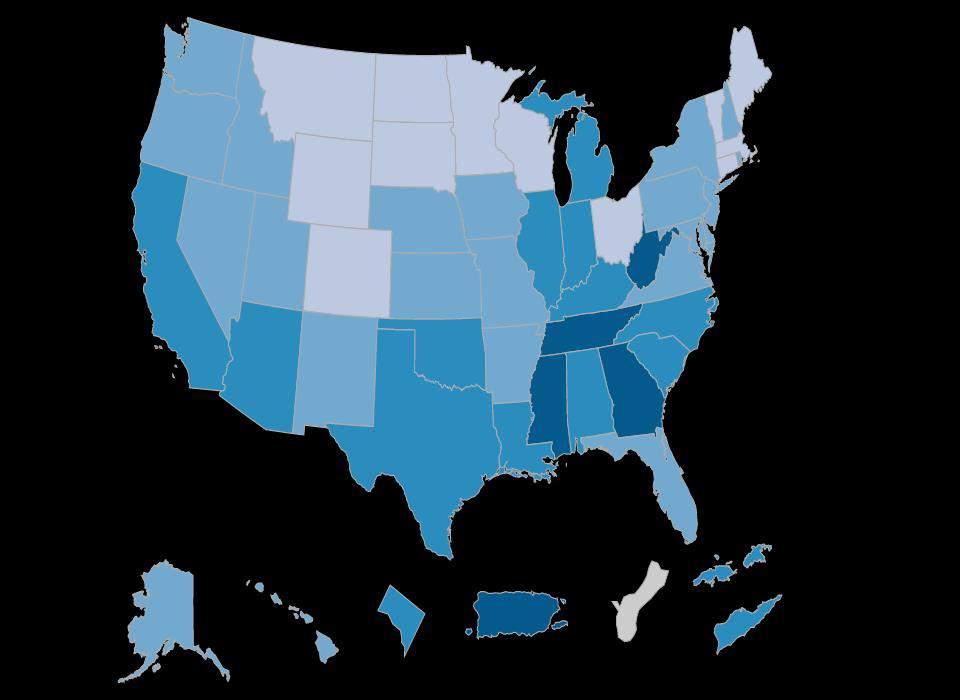 Diagnosed Diabetes, Age-Adjusted Percentage, Adults with Diabetes-Total, 2006 Source: www.cdc.gov/diabete Disclaimer: This is a user-generated report.