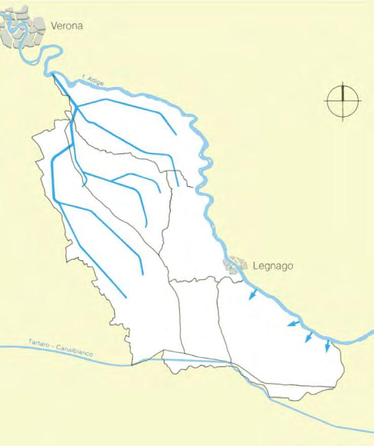 Ex Valli Grandi Sorio (12 mc/s) RETE IRRIGUA - adduttori principali Km 110 - dispensatori secondari Km 250 - reti promiscue (scolo e irrigazione) Km