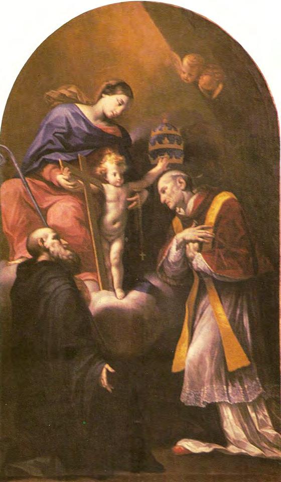 Fig. 3 - FELICE CIGNANI, Madonna con il Bambino, Celestino V e san