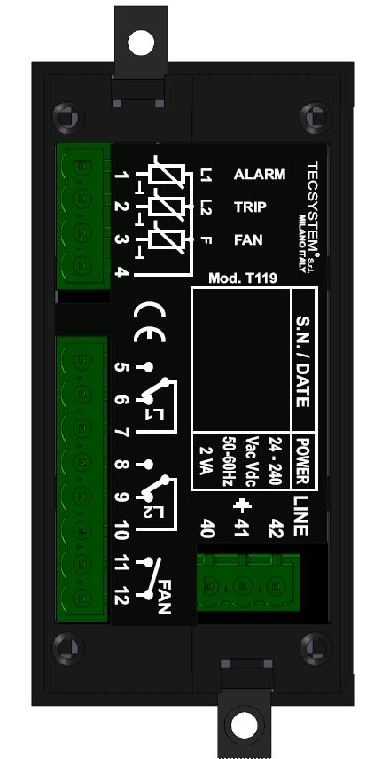 COLLEGAMENTI ELETTRICI SONDE / RELE 3 2 1 1MN0110 REV. 0 1) Alimentazione centralina universale 24-240 Vac-cc 50/60Hz.