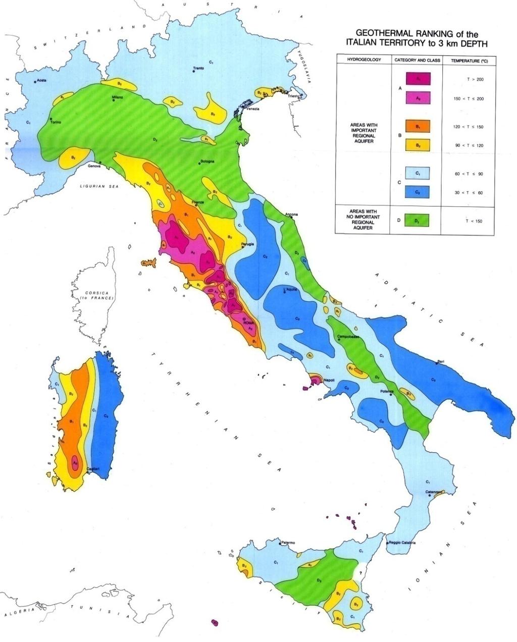 LE POMPE DI CALORE GEOTERMICHE : I VINCOLI E LE OPPORTUNITA PER LO SVILUPPO CARATTERIZZAZIONE GEOTERMICA DEL TERRITORIO ITALIANO La presenza di rocce permeabili ricoperte da coltri impermeabili,