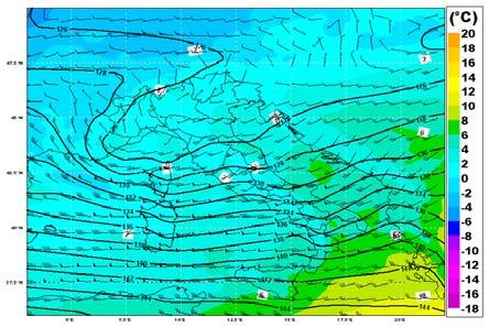 29/12/2009 alle 12:00 UTC, valide per il 30/12/2009 alle 12:00 UTC (alto a sinistra), 31/12 alle 12:00 UTC (alto a