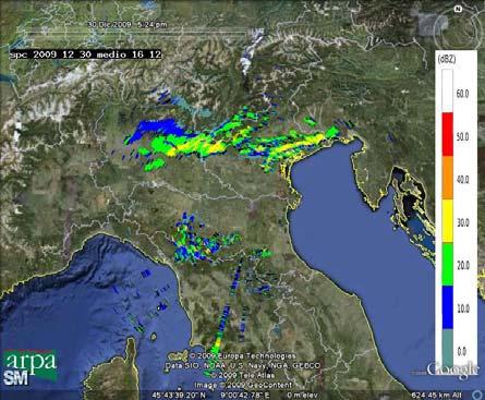 Il 31 dicembre è caratterizzato dai flussi sud-occidentali e da consistenti precipitazioni sulla costa orientale della