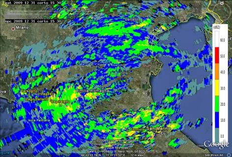 Le precipitazioni sono perdurate anche per parte di giovedì 31 dicembre, distribuendosi in maniera disomogenea sul resto del territorio regionale.