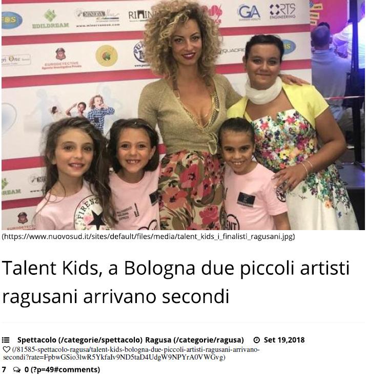 Talent Kids, il primo concorso italiano per giovanissimi.
