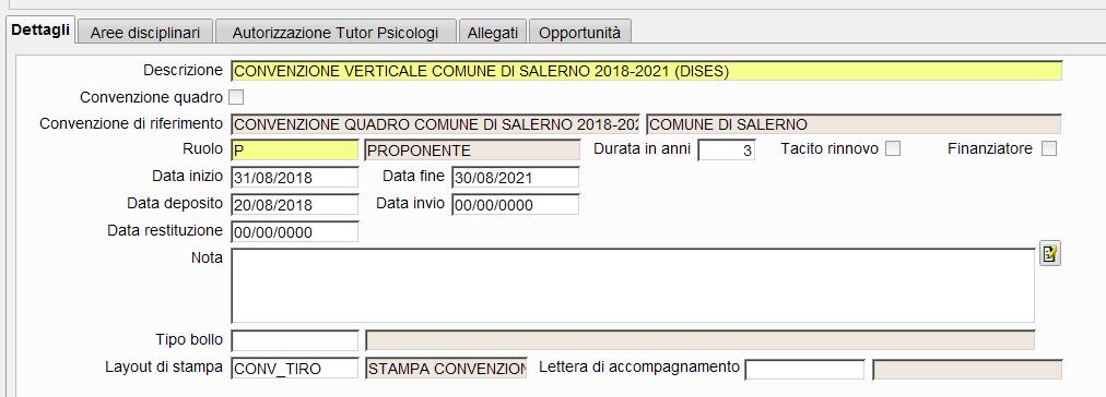 Una volta corretta la descrizione, utilizzando lo standard Convenzione Verticale nome_azienda