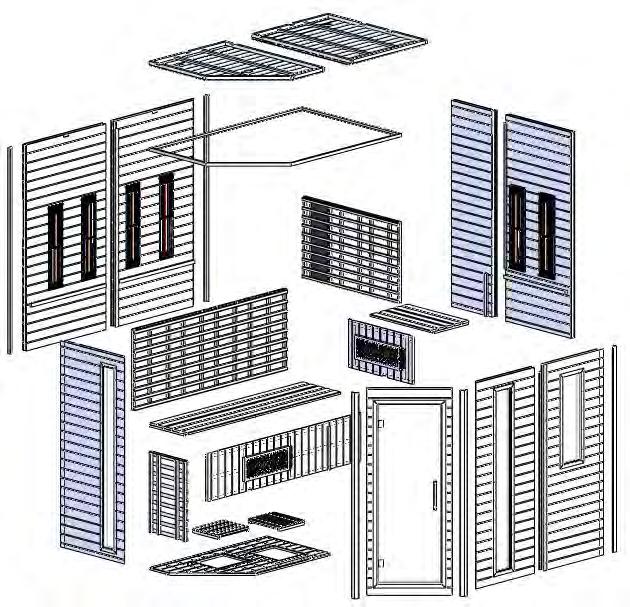 LISTA COMPONENTI IT Componenti singole sauna (variazioni possibili) N DIMENSIONE Quant. Pacc.