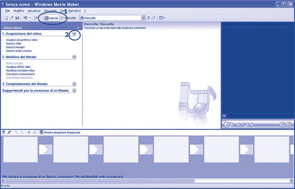 MOVIE MAKER Giocare in classe con «prima, dopo, contemporaneamente» in audio e video Requisiti software Movie Maker è uno degli ACCES- SORI di Microsoft Windows XP, quindi è già presente su tutti i