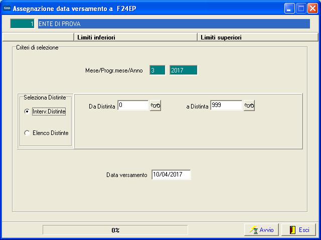 campo per l indicazione della Data di Versamento che potrà essere assegnata automaticamente anche tramite questa apposita funzione.