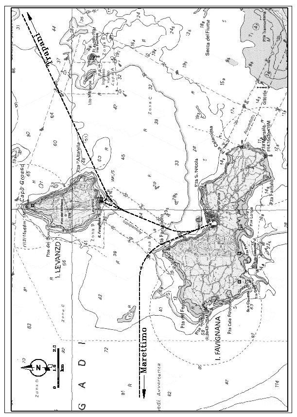 Fig. 2 Rotta di accesso degli