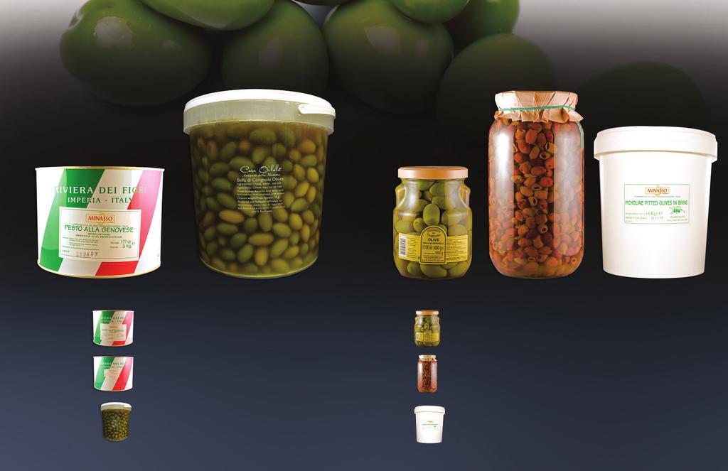 OLIVES SPREADS & JARRED PRODUCTS OLIVES SPREADS & JARRED PRODUCTS 32 1113 1123 1108BELLA MINASSO PESTO IN TINS 1113 TIN SIZE : 4.5 kg.