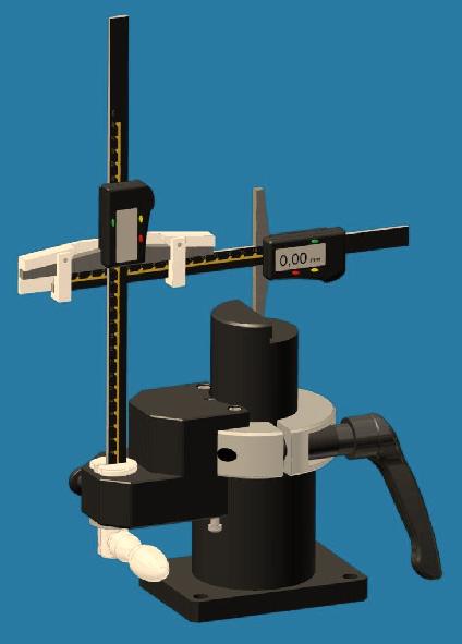 3) Posizionare il sistema in testa all albero calibrato. La dimensione in altezza (A) deve essere 100,00 ±0,1, altrimenti rifare l azzeramento.