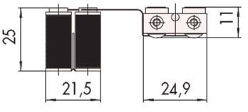 6 CI065000 coppia contatti in nylon per serrature