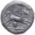, con corona di lauro - R/ Cavallo a d.; sotto, elmetto corinzio - Mont. 4129; Calciati I, 9 (AE g.